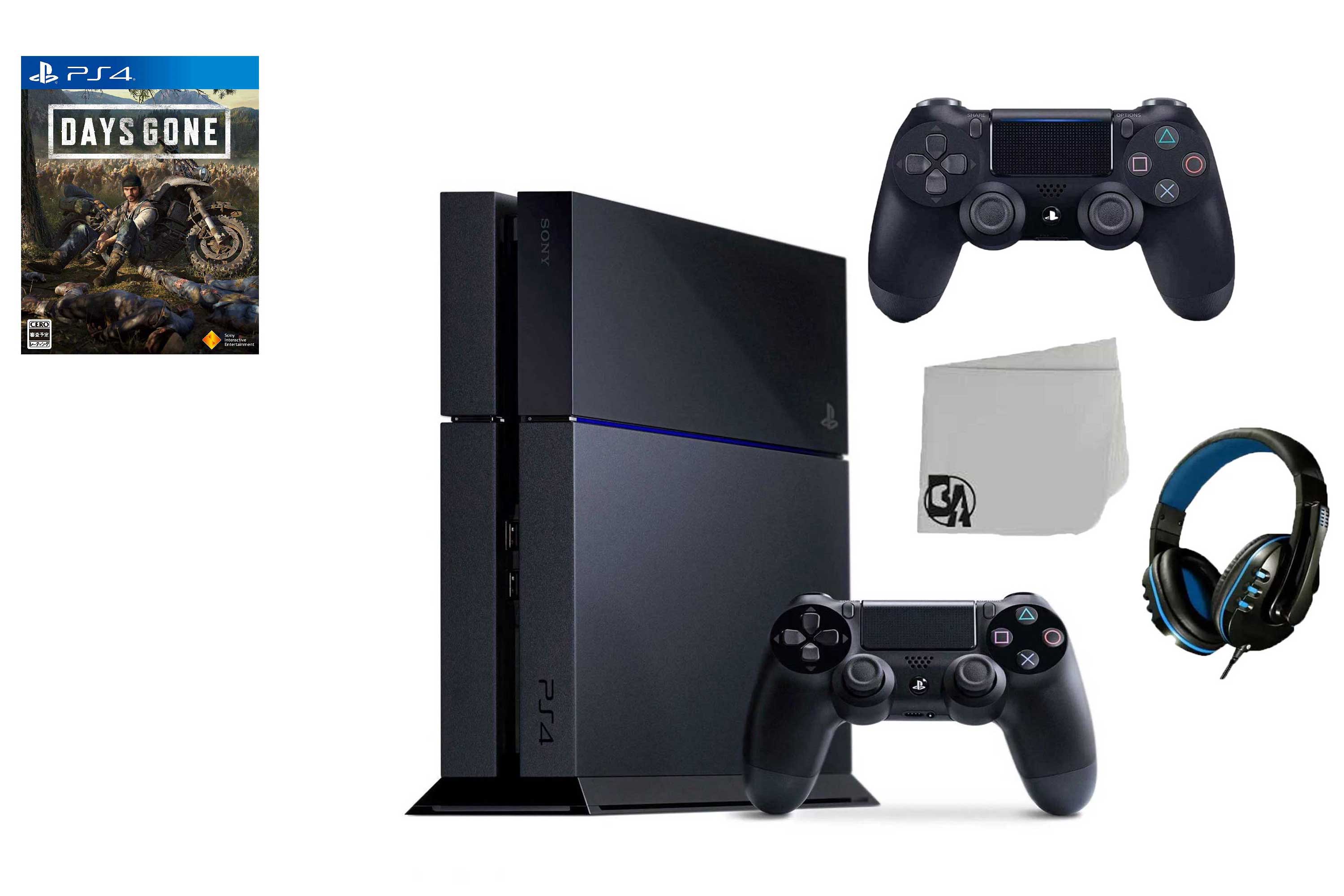 Sony PlayStation 4 500GB Gaming Console Black 2 Controller Included with Days  Gone BOLT AXTION Bundle Like New 